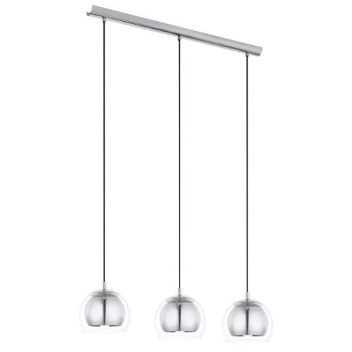 ROCAMAR Függ.E27 3x60W króm/átl.bura