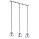 ROCAMAR Függ.E27 3x60W króm/átl.bura