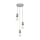 Silvares függeszték E27 3x60W szürke