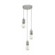 Silvares függeszték E27 3x60W szürke