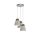 Tarega függeszték E27 3x60W barna/szürke
