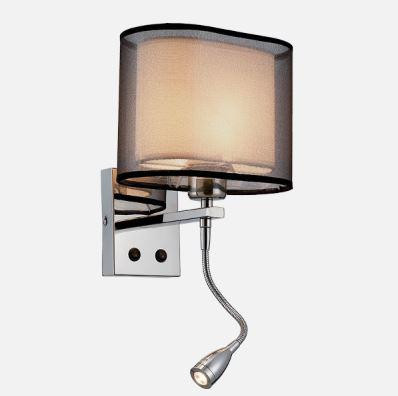 Mery fali lámpa króm 1xE27 + 1W LED 4000K