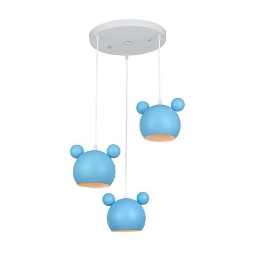 Mickey kék mennyezeti lámpa 3xE14