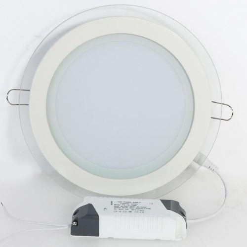 Led panel kör 18W üveg fehér