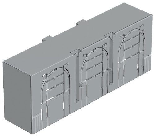 Érintésvédelmi burkolat alsó/felső kábelbevezetéshez 3P 00, 3P, L=66 mm