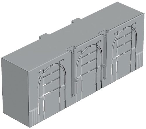 Érintésvédelmi burkolat alsó/felső kábelbevezetéshez 3P 1, 3P, L=42 mm