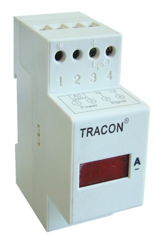 Sínre pattintható digitális váltakozó áramú ampermérő 10A AC, Us=230V