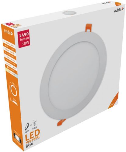 Avide LED Beépíthető Kerek Mennyezeti Lámpa ALU 18W NW 4000K