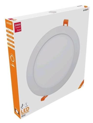 Avide LED Beépíthető Kerek Mennyezeti Lámpa ALU 24W NW 4000K