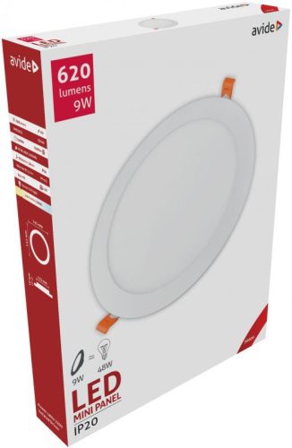 Avide LED Beépíthető Kerek Mennyezeti Lámpa ALU 9W WW 3000K