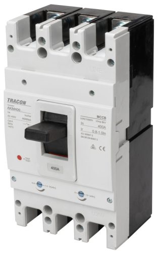 Kompakt megszakító 3P,400A,Ir=(0,8-1,0)In,400/415V, 50/60Hz, Icu=50kA, Ics=35kA
