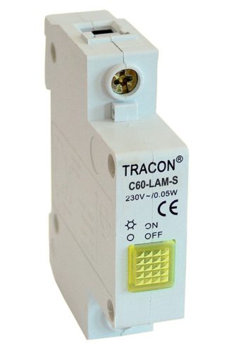 Sorolható jelzőlámpa, sárga 250V AC, 0.6W, Glimm