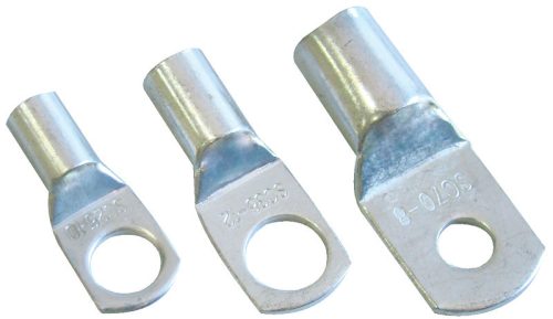 Szigeteletlen 10mm2, M6 szemes csősaru, ónozott elektrolitréz