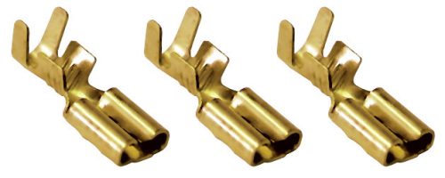 Szigeteletlen rátolható csatlakozó hüvely 6,3×0,8mm, 4-6mm2, sárgaréz
