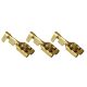 Szig.tlen rátolható csatl. Hüvely 6,3×0,8mm, 1-2,5mm2, sárgaréz, rögz.csapos