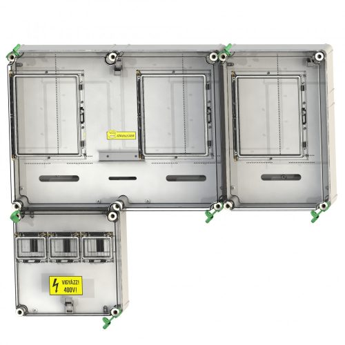 CSATÁRI PLAST PVT 7590 Á-V-H FM-K 1/3 fázisú kombinált villanyóra szekrény (N.+É+H) 80A földkábeles