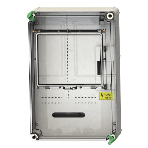 CSATÁRI PLAST PVT 3045 FM-CS 1/3 fázisú villanyóra szekrény 63A csoportos mérés modul, felületre szerelt kivitelben