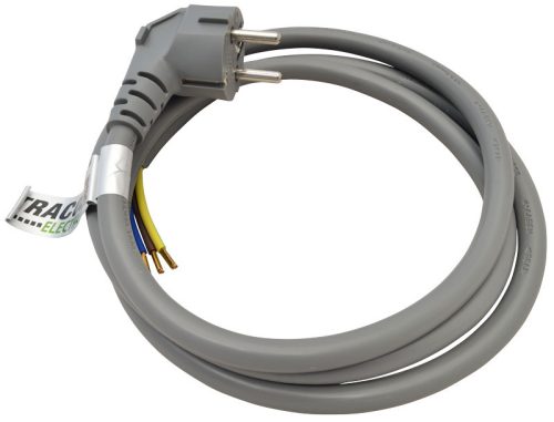 Csatlakozódugó kábellel, szürke 3x2.5mm2, 3m