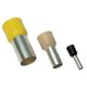 Szigetelt (PA6.6) érvéghüvely 10mm2, L=27,5mm, ónozott elektrolitréz, barna