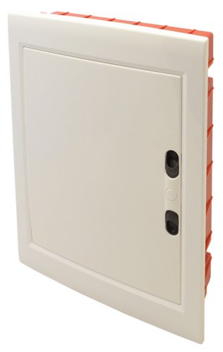 Süllyesztett elosztódoboz, 2x12 Modulos fehér-sík ajtóval, NPE nélkül