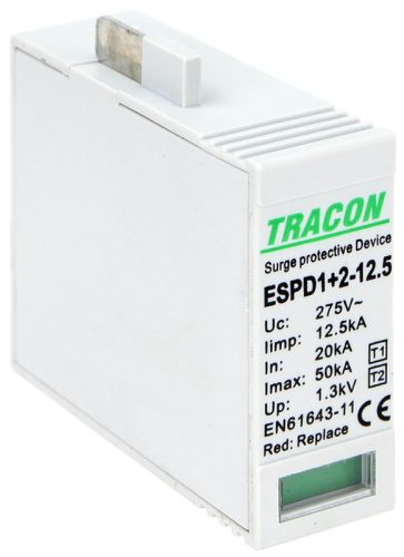 T1+T2 AC típusú túlfeszültség levezető betét 12.5 M 12,5kA 275V