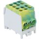 Főáramköri leágazó kapocs tripla, sínre szerelhető, zöld/sárga 2.5-25mm2