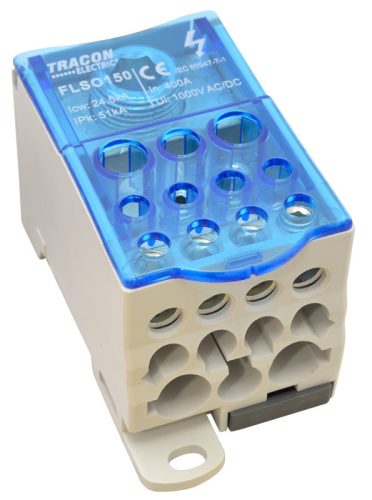 Fővezetéki leágazó sorkapocs nyitható fedéllel 1×150(120)mm2/5×16(10),4×25(16),2×35(25)mm2