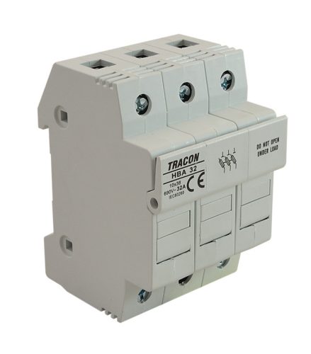 Szakaszolókapcsoló-biztosítóhengeres bizt.hoz, maszkolható 20A, 8x32mm; Un=230V/400V