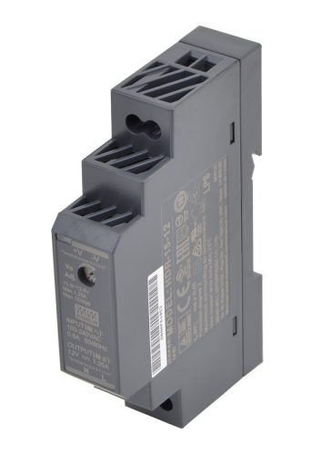 Mean Well DIN sínre szerelhető tápegység szabályozható DC kimenettel 85-264 VAC / 24 VDC, 15 W, 0,625 A