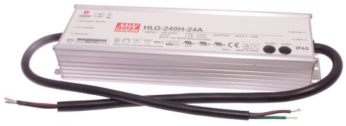 Professzionális fém házas LEDmeghajtó 90-305 VAC / 24 VDC, 240 W, 0-10 A, PFC, IP65