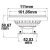 LED lámpa AR111  11W  30° 12V természetes fehér szürke