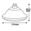 LED lámpa AR111  13W  75° 230V természetes fehér szürke