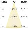 LED lámpa AR111  13W  75° 230V természetes fehér szürke