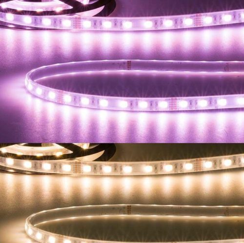 Prémium LED szalag 24V AQUA IP67 19W/m RGB+WW UV álló 5 méter