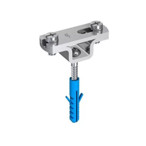 Laposvezeték-tartó 8mm dübellel Fl30mm laposvezetőhöz szorítóbilincs 15mm faltáv.