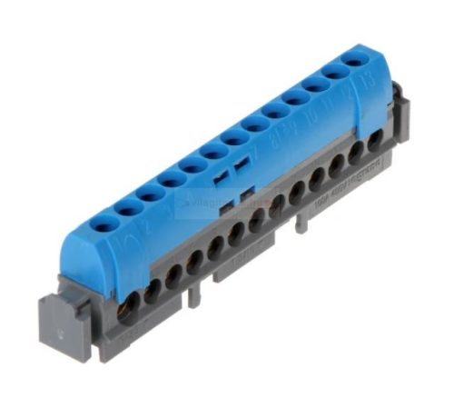 Sorkapocssín N szigetelt 1x6-25+12x1,5-16mm2 kék 100A réz kezeletlen Lexic LEGRAND