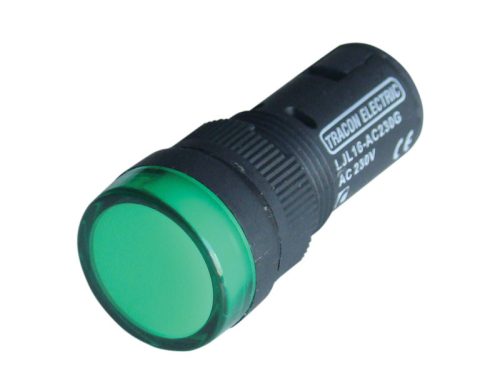LED-es jelzőlámpa, zöld 400V AC, d=16mm