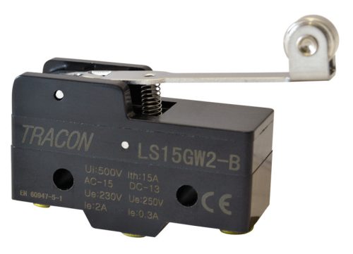 Helyzetkapcsoló, rugószáras-görgős 1×CO, 2A/230V AC, 35mm, IP00
