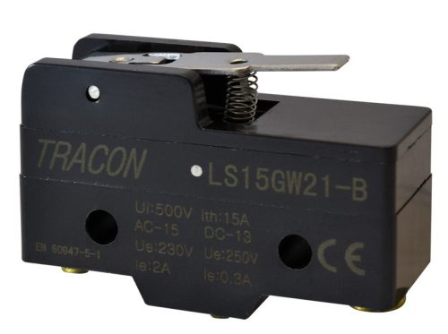 Helyzetkapcsoló, rugószáras 1×CO, 2A/230V AC, 17mm, IP00