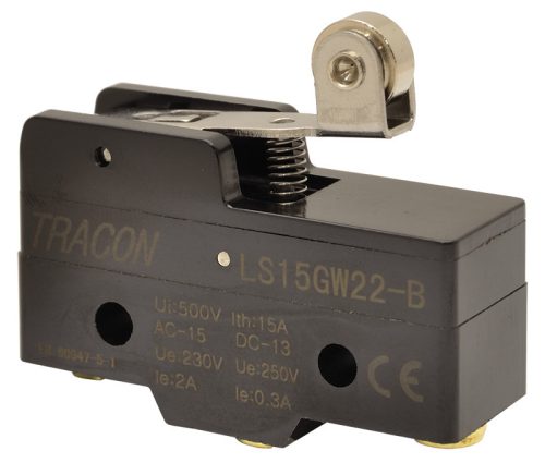 Helyzetkapcsoló, rugószáras-görgős 1×CO, 2A/230V AC, 19mm, IP00