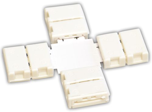Forrasztás nélküli "X" gyorscsatl. egyszínű LED szalagokhoz W=10 mm, 2P