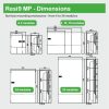 Schneider RESI9 MP Kiselosztó, füstszínű átlátszó ajtó, falon kívüli, 3x12 modul, PEN sín, komplett, fehér