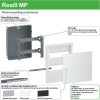 Schneider RESI9 MP Kiselosztó, teli ajtó, süllyesztett, 1x12 modul, PEN sín, komplett, fehér