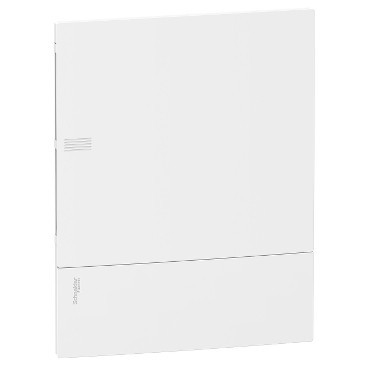 Schneider RESI9 MP Kiselosztó, teli ajtó, süllyesztett, 2x12 modul, PEN sín, komplett, fehér