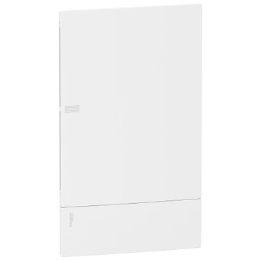 Schneider RESI9 MP Kiselosztó, teli ajtó, süllyesztett, 3x12 modul, PEN sín, komplett, fehér