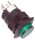 Mini jelzőlámpás nyomógomb, zöld 1×NO, 110V AC/DC 16mm