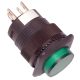 Mini jelzőlámpás nyomógomb, zöld 1×NO, 110V AC/DC 16mm