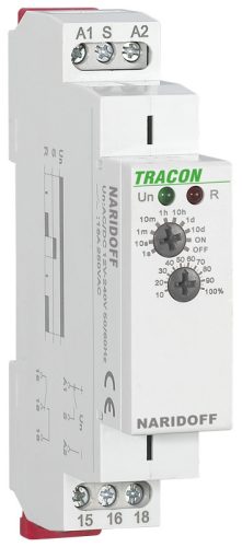Időrelé, elengedés késleltetés 0,1s-864000s AC/DC 12-240V