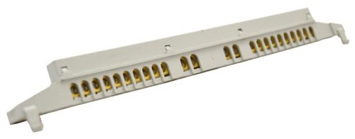Szigetelt földelősín (N/PE) EDSS-12/. mod.elosztóhoz 230/400VAC, 63A, 7,6×18,3mm, L=250 mm, 24P, IP20