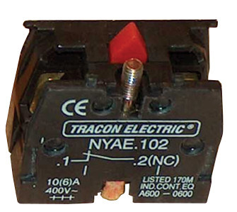 Érintkező-egység fémalapra szerelt nyomógombokhoz 1×NC, 3 A/400 V